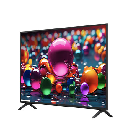 LG 55-inch 4K Ultra HD LED Smart TV with sleek black bezel, ideal for home entertainment and video viewing.