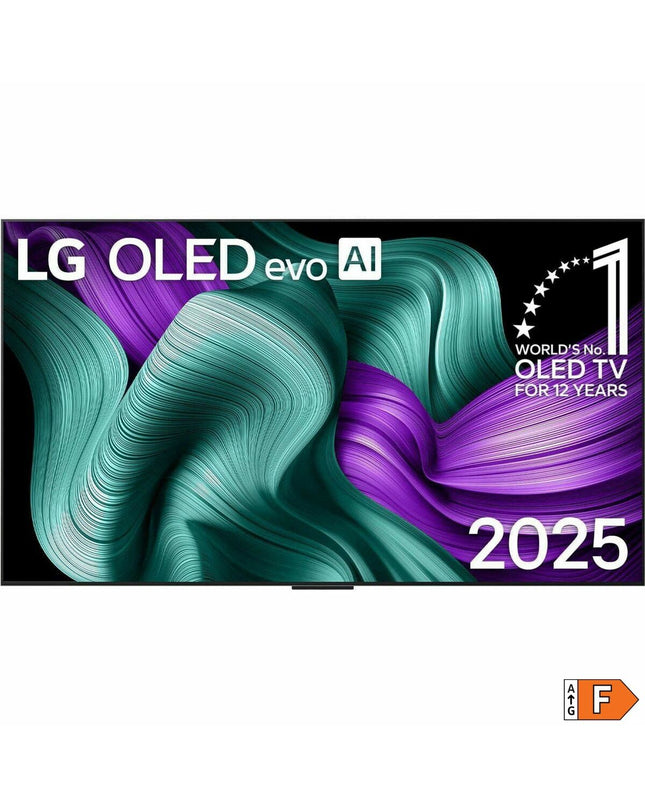 LG 77M59LA 4K Ultra HD OLED Smart TV displaying vibrant images on a sleek 77-inch screen for home entertainment.