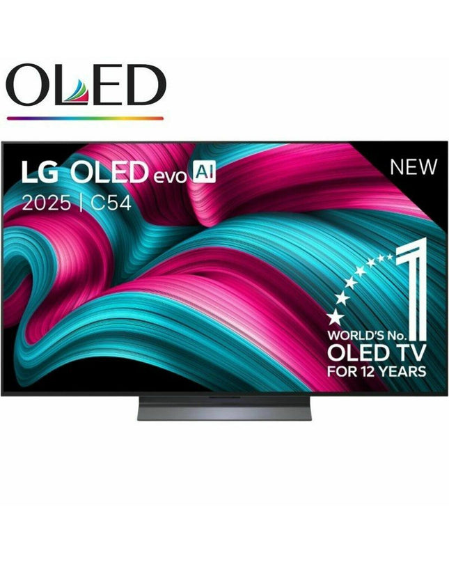 LG OLED55C54LA 55-inch 4K Ultra HD Smart TV with HDR OLED display, modern electronic home entertainment device.