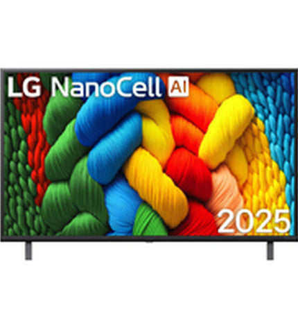 LG 75NANO81A6A 75-inch 4K Ultra HD HDR NanoCell Smart TV displaying vibrant images in a modern living room.