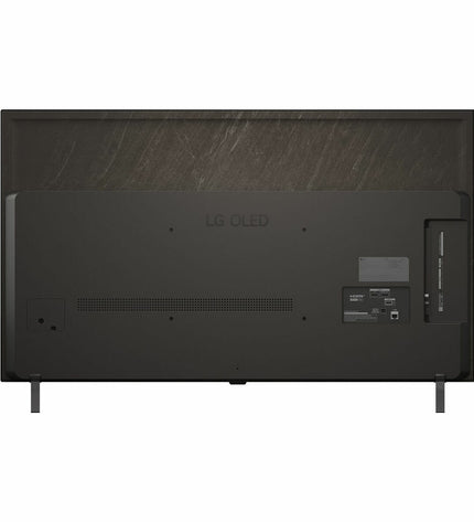 LG 55B56LA 4K Ultra HD OLED Smart TV displaying vibrant HDR visuals, sleek design, and thin bezels in a modern living room setting.