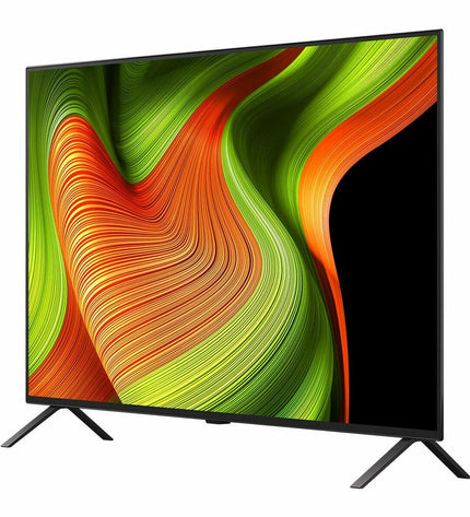 LG 55B56LA 4K Ultra HD OLED Smart TV displaying vibrant colors and a sleek black frame, designed for home entertainment.