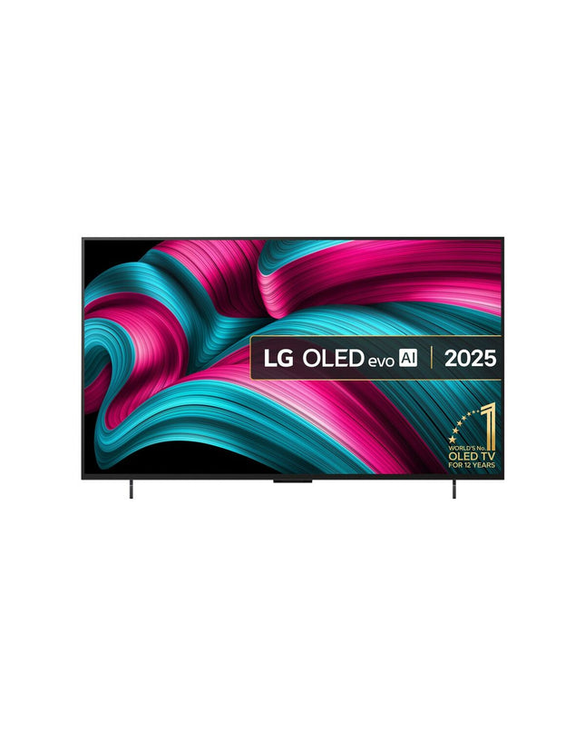 LG 42-inch 4K Ultra HD HDR OLED Smart TV displaying vibrant images, sleek black design, and thin bezels.