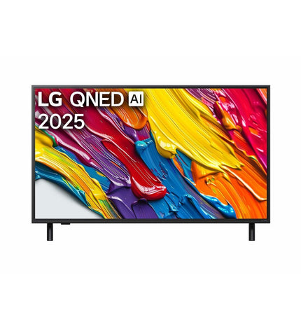 LG 43-inch QNED82A6B 4K Ultra HD LED TV with HDR, edge-lit LCD screen, sleek modern design, and thin bezels.