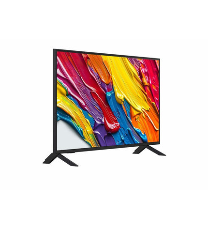 LG 43QNED82A6B.AEU 43-inch 4K Ultra HD LED Smart TV with HDR, edge-lit LCD screen, sleek modern design.