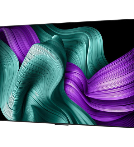 LG OLED83M59LA Smart TV displaying vibrant images on a sleek screen, ideal for home entertainment and video streaming.