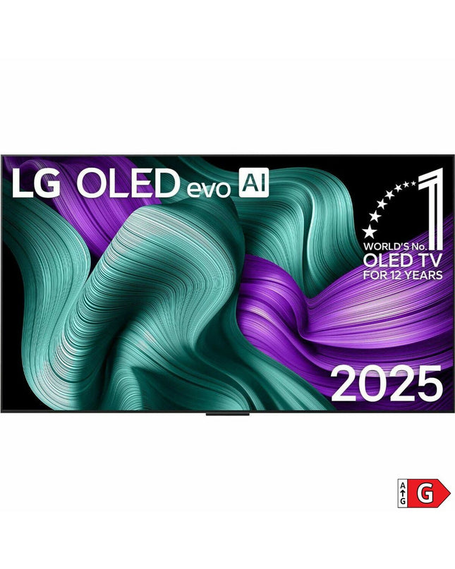 LG 65-inch 4K Ultra HD Smart TV showcasing a sleek black screen and slim design for home entertainment.