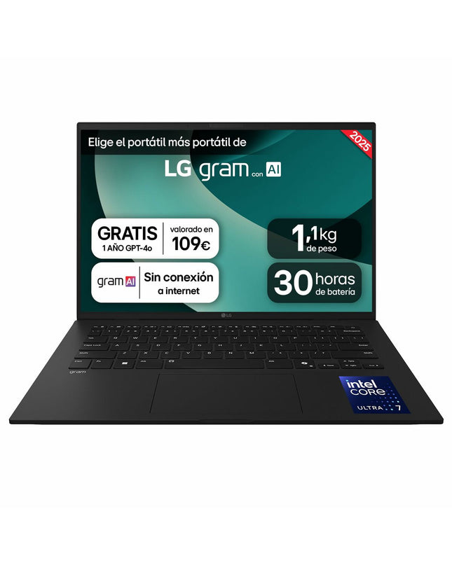 LG 14Z90T-G.AD8BB laptop displaying a calculator app on the screen, with sleek silver design and keyboard visible.