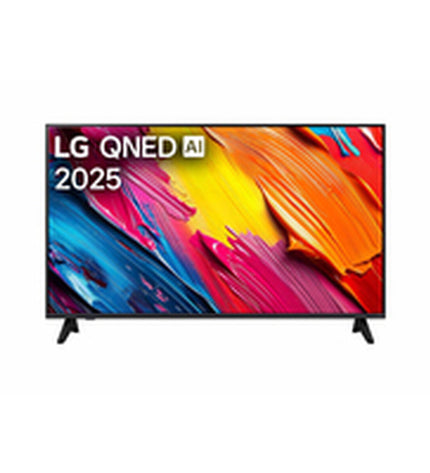 LG 43QNED70A6A.AEU 4K Ultra HD LED Smart TV displaying vibrant screen with slim black bezels and modern design.