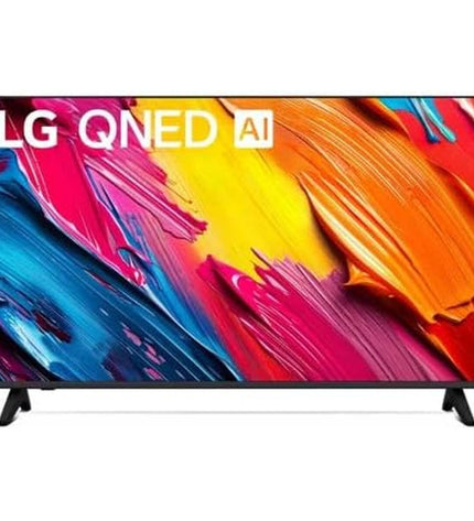 LG 43QNED70A6A.AEU 4K Ultra HD LED Smart TV showing vibrant screen with menu interface and slim black bezel.