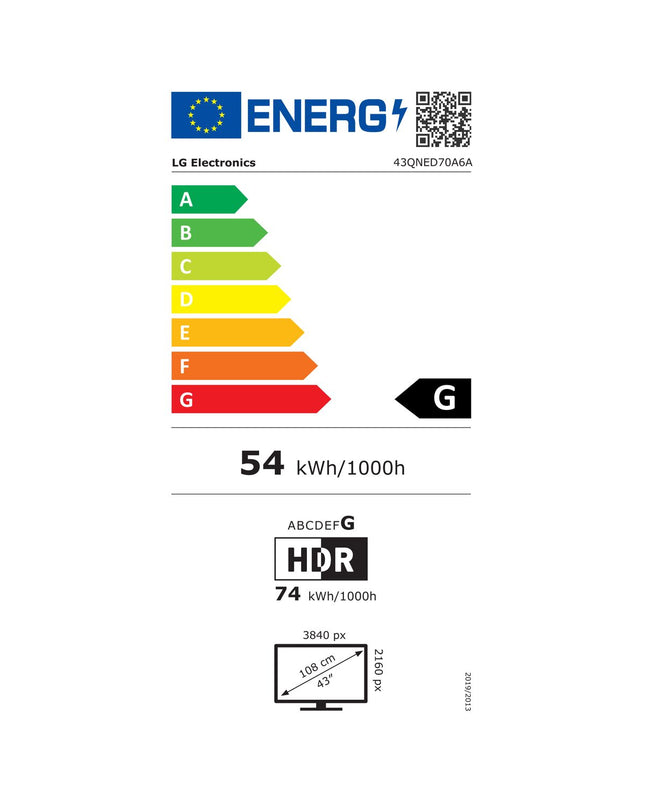 LG 43QNED70A6A.AEU 4K Ultra HD LED Smart TV showing vibrant screen with picture quality and slim black bezel