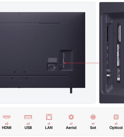 LG 75-inch 4K Ultra HD LED Smart TV from the LG 75UA74006LB.AEU series, showing the sleek screen and thin bezel design.