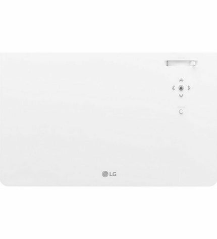 LG HU70LS 4K Ultra HD projector displaying vibrant images with 1500 lumens brightness in a home theater setup.
