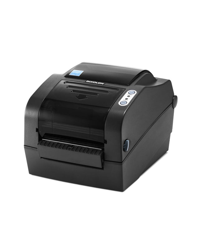 Bixolon SLP-TX420G/BEG ticket printer for office use, featuring compact design and easy paper loading.