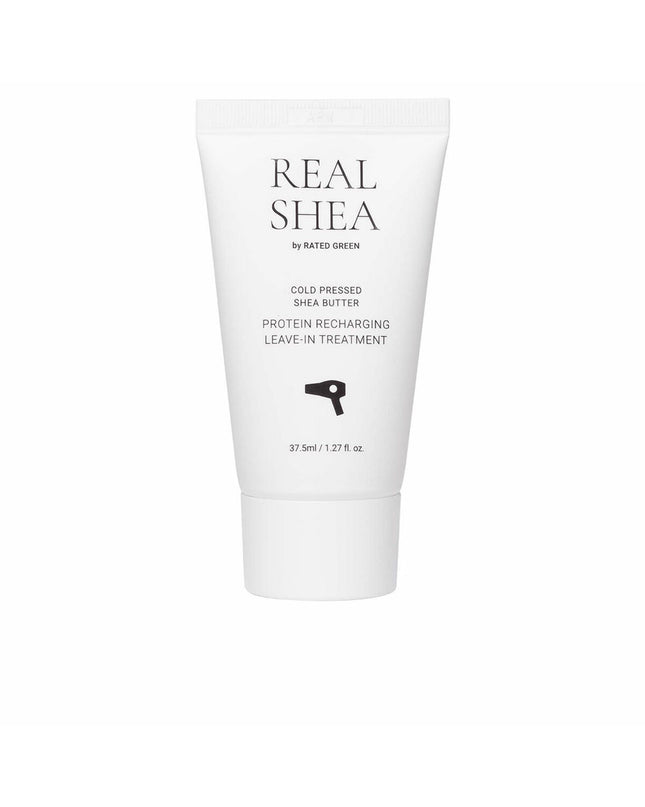 Rated Green REAL SHEA voedingssupplement in 50 ml bottle, health and personal care product with shea extracts.