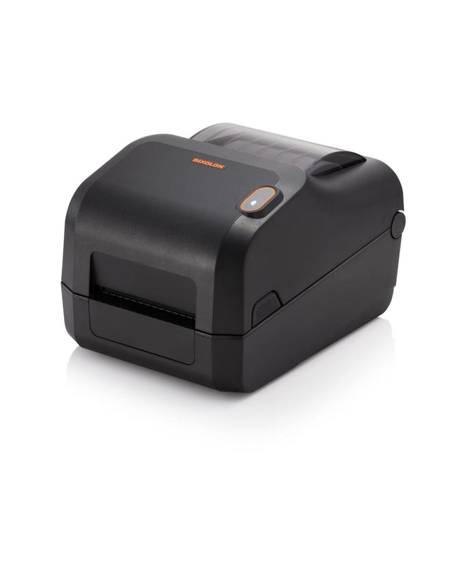 Bixolon XD3-40TK/BEG label printer for office use, with paper roll and control panel visible in the image.