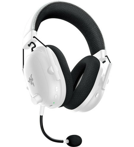 Razer headset with microphone for gaming, featuring over-ear design and adjustable headband, suitable for plug-and-play consoles.