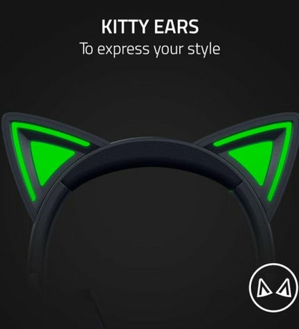 Razer gaming headset with microphone for plug-and-play consoles, black design with adjustable headband and cushioned ear cups.