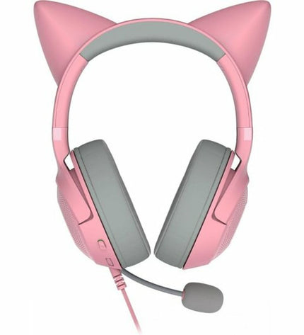 Razer gaming headset with attached microphone for plug-and-play gaming on consoles, black with adjustable headband