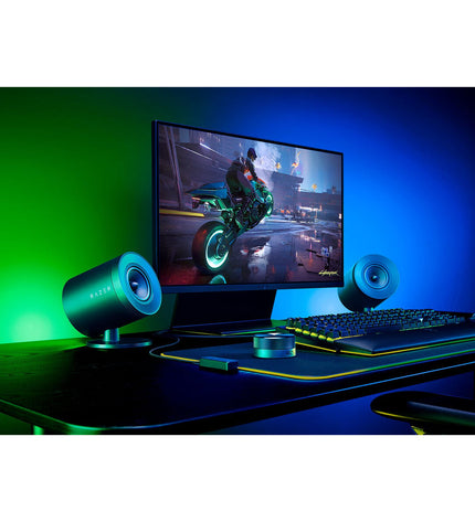 Razer gaming keyboard and mouse set for plug-and-play consoles, black with RGB lighting accents and textured grips.
