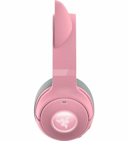 Razer headset with microphone for gaming, featuring adjustable headband and in-ear speakers, designed for plug-and-play consoles.