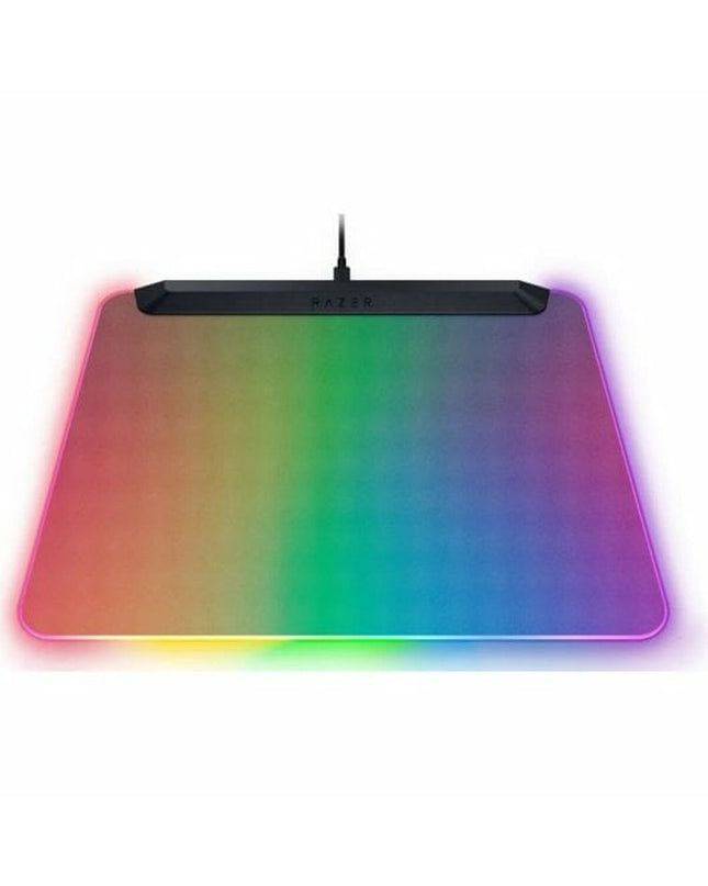 Razer Firefly V2 Pro gaming mouse pad with LED lighting, electronic plug-and-play design for gaming consoles and computers.