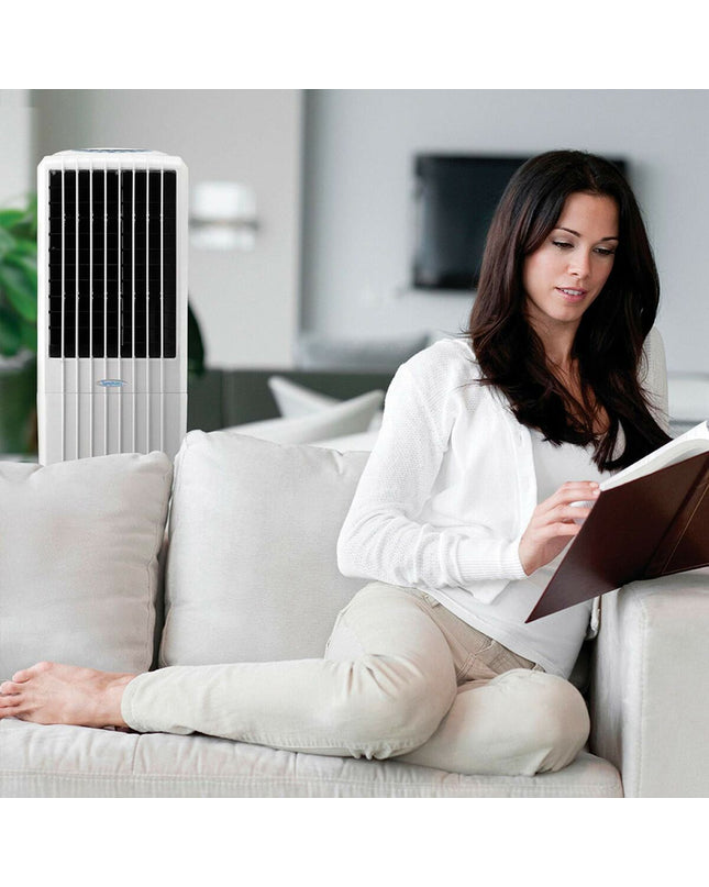 HJM DIET35I portable evaporative air cooler for home and kitchen, 170W, 35L capacity, compact and easy to move.