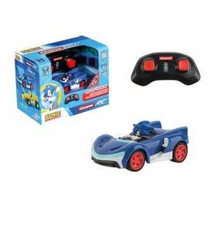 Sonic brand remote-controlled police car toy in multicolour, 1:43 scale, suitable for children, detailed with colorful design.