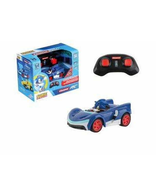 Sonic brand remote-controlled police car toy in multicolour, 1:43 scale, suitable for children, detailed with colorful design.