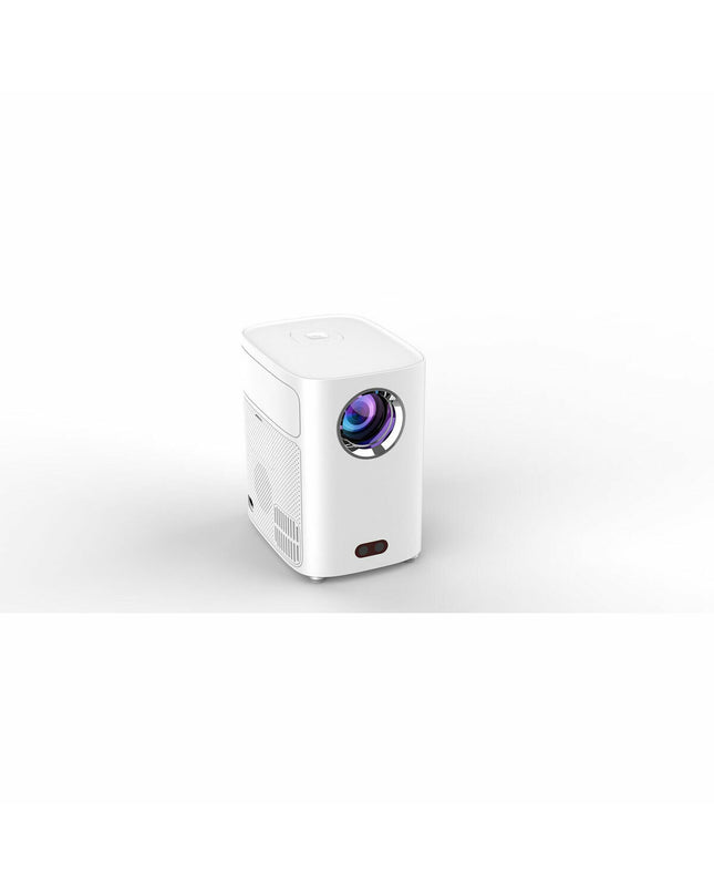 Strong Q1 Full HD LCD projector displaying a bright image with 1280x720 resolution and 300 lumens, ideal for home cinema.