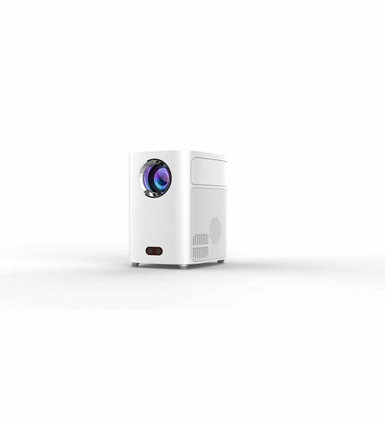 STRONG Q1 Full HD LCD projector displaying a bright image with 1280x720 resolution and 300 lumens for home cinema use