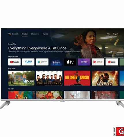 Strong 43-inch 4K Ultra HD LED Smart TV with HDR10, sleek screen displaying vibrant colors and modern electronic design.