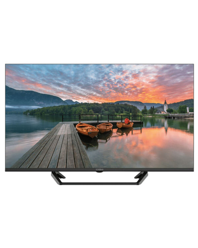 Strong SRT40FG6733C 40-inch Full HD LCD Smart TV with sleek black frame and slim design, perfect for home entertainment.