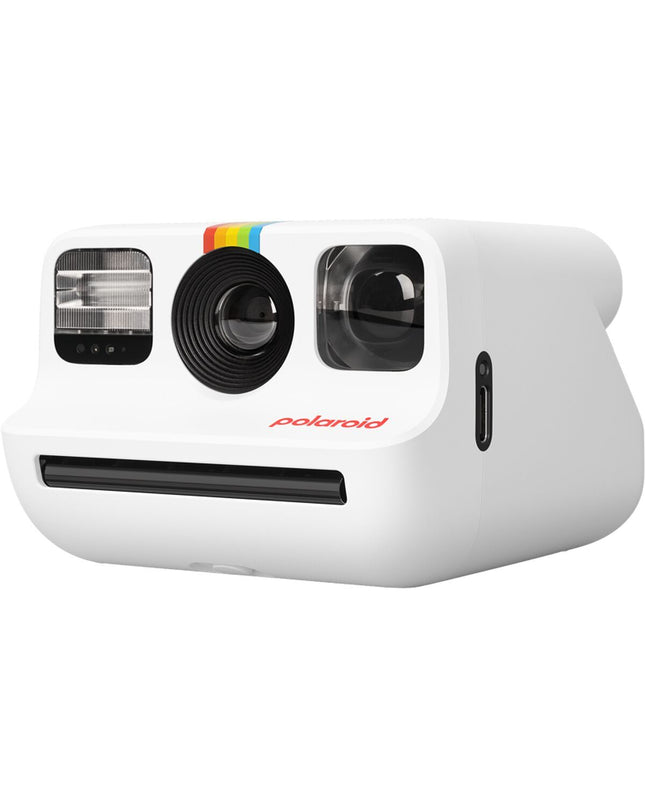 Polaroid Go Generation 2 instant camera in white, compact electronic device for instant photography.