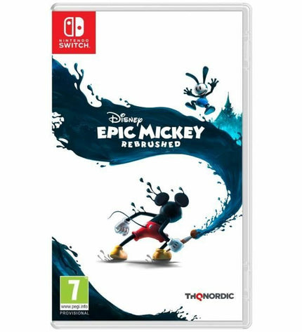 Just For Games Disney Epic Mickey Rebrushed Switch video game cartridge for Nintendo Switch console.