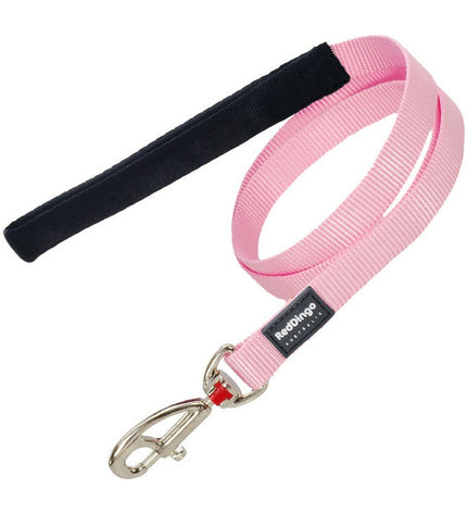 Red Dingo pink dog leash, 2.5 x 120 cm, durable nylon material with metal clip for secure pet walking.