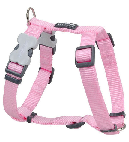 Red Dingo soft pink dog harness for small to large dogs, adjustable 46-76 cm, comfortable and durable pet accessory.