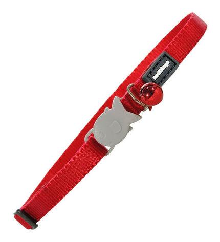Red Dingo cat collar in red, adjustable from 20 to 32 cm, featuring a stylish and comfortable design for cats.