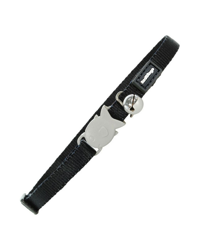 Black Red Dingo cat collar with adjustable size 20-32 cm, featuring a secure buckle and stylish design for feline pets.