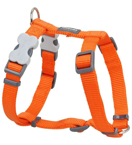 Red Dingo soft orange dog harness with adjustable straps and padded design for comfortable fit.