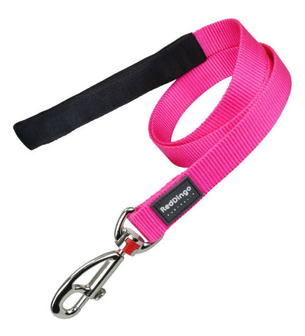 Red Dingo fuchsia dog leash, 1.2 x 120 cm, durable nylon with metal clasp, suitable for walking dogs.