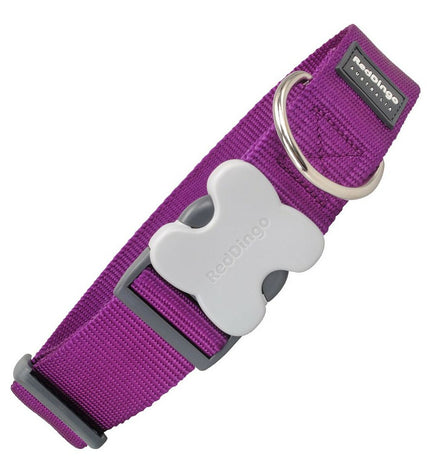 Red Dingo purple dog collar with adjustable strap, 4 x 37-55 cm, made for comfortable and secure pet wear.
