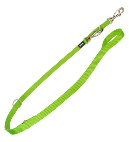 Red Dingo lime dog leash, 1.5m x 200cm, durable nylon with metal clip, designed for everyday walking and training.
