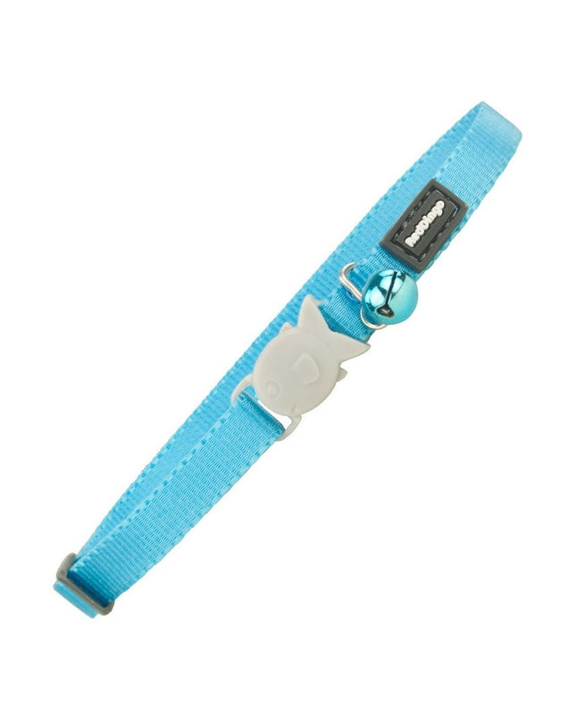 Red Dingo turquoise cat collar with adjustable length 20-32 cm, featuring a vibrant color and durable design for feline comfort.