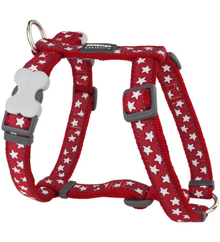 Red Dingo red dog harness for medium-sized dogs, adjustable 30-48 cm, made of durable material, comfortable fit, stylish design.