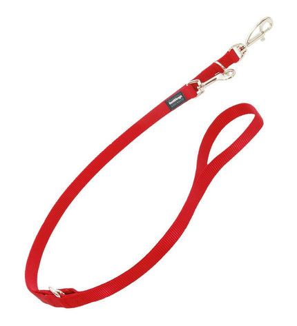 Red Dingo red dog leash, 1.5x200 cm, durable nylon with metal clip, suitable for walking dogs.