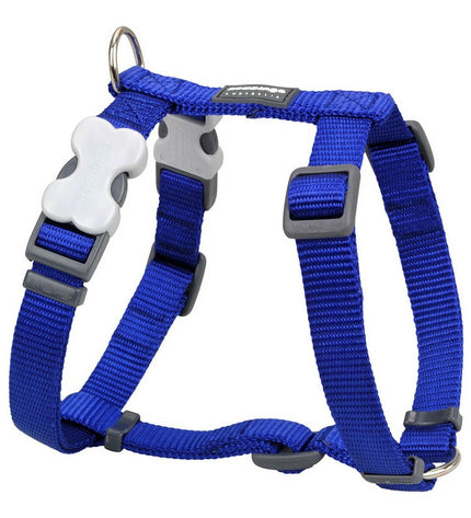 Dark blue Red Dingo dog harness, soft and adjustable, fits 37-61 cm necks, designed for comfortable canine wear.