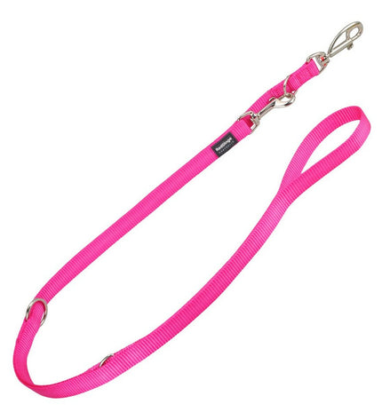 Red Dingo Fuchsia dog leash, 2 x 200 cm, vibrant pink nylon leash for dogs, showing the bright, durable material.