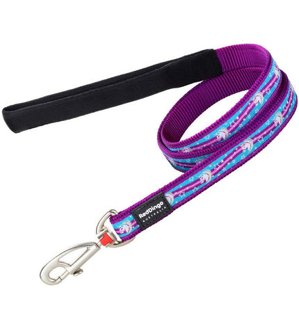 Red Dingo purple dog leash, 1.5m x 120cm, durable nylon with metal clasp, designed for secure walking and control.