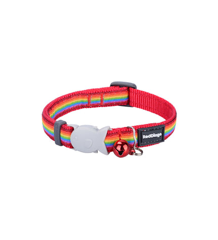 Red Dingo Rainbow dog collar for medium-sized dogs, adjustable 31-47 cm, colorful pet accessory for dogs.